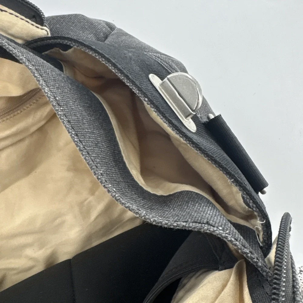 QWSTION Weekender Convertible Travel Bag Grey Canvas Backpack Duffel Carry On